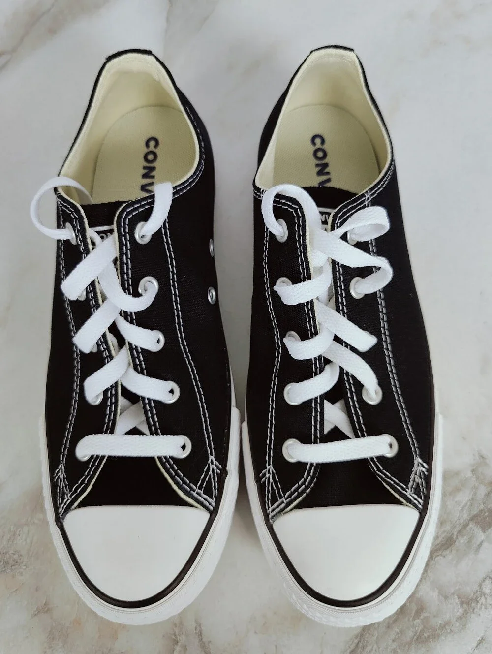 NIB Converse CT All Star Lift Girls' Black Canvas Platform Sneakers, Sz 6